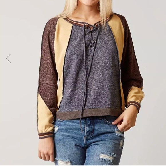 Gilded Intent Tops - Gilded intent color block sweatshirt size XS